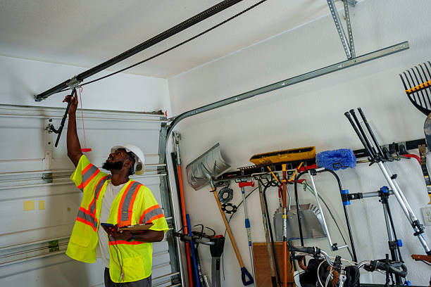 Professional Garage Door Panel Replacement technician working in Bellaire, OH